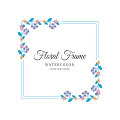 Decorative Floral Border Frame for Wedding and Invitation Design