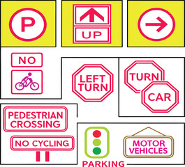 Road Traffic and Safety Sign Collection.