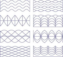 Abstract Wave Line Pattern Collection.