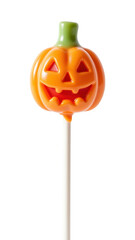 Halloween pumpkin lollipop orange color festive candy playful design sweet treat fun decoration seasonal snack party favor