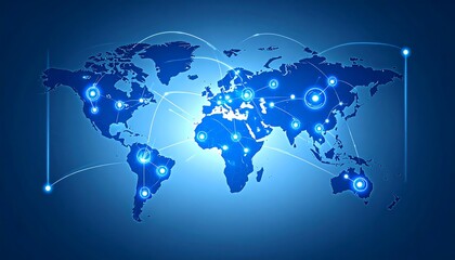 Obraz premium Global Network Map