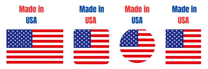 Made in America , set of stamps made in USA, made in AMERICA stamps set,