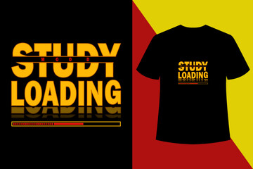 Study Mode Loading Black t shirt deisgn,Back to School Cool,Back to school t-shirt design, first day at school , hundred days of School, typography t-shirt design for kids.