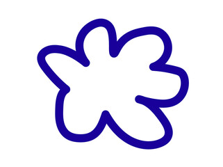 Blue flower with a white background