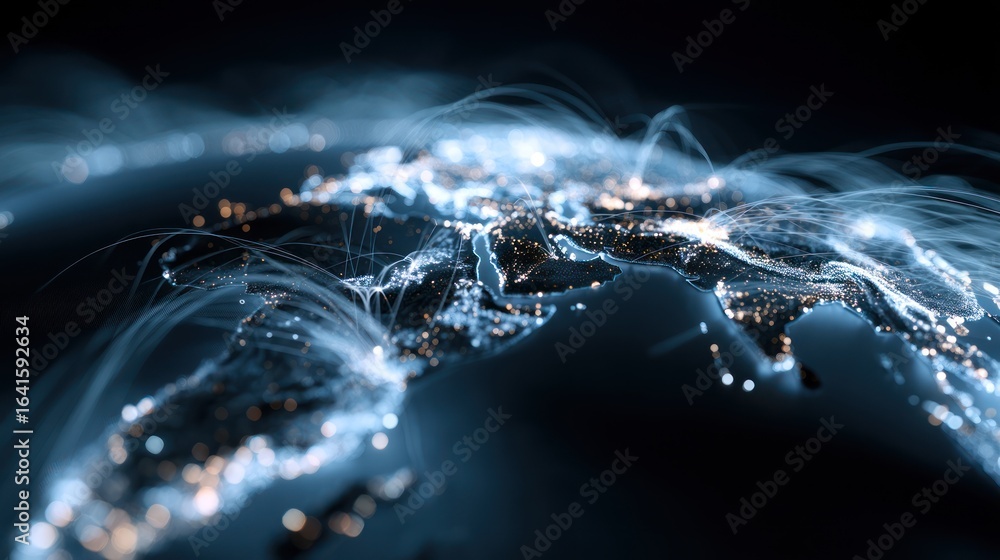 Poster global network map