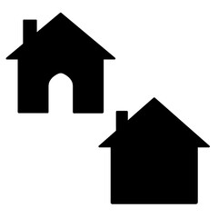 vector house icon set. silhouette house icon set.
house icon on white background. house icon on black