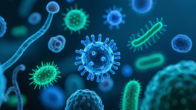 A classic microscope for inspecting microorganisms including fungi, bacteria, rickettsia, algae, chlamydia, mycoplasma, and.