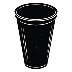 Event planner element isolated party cup on white background