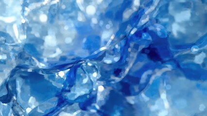 Textured blue textile with a shiny, hazy appearance and assorted features