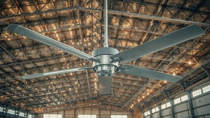 Industrial-Grade Large Ceiling Fans for Ventilation in Open Spaces