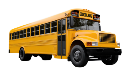 School Bus: A classic, yellow school bus, ready to transport children to a safe learning environment, representing educational journeys and student experiences. 