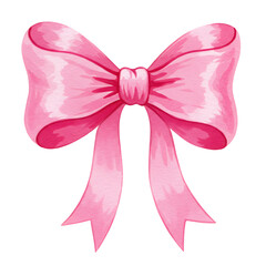  Pink Decorative Ribbon Bow Isolated
