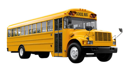 School Bus: A classic yellow school bus, representing education, safety, and the daily commute for students. This image captures the iconic vehicle.