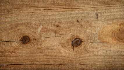 Fototapeta premium Aged wooden plank with a brown textured finish