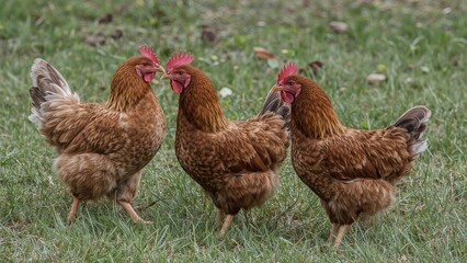 Fototapeta premium Elegant Cinnamon-Colored Poultry Specializing in Egg Production