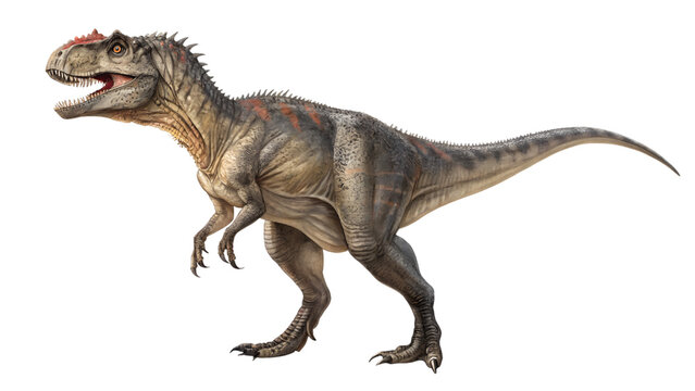 t rex dinosaur walking isolated on transparent background