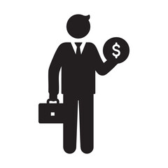 businessman with dollar sign