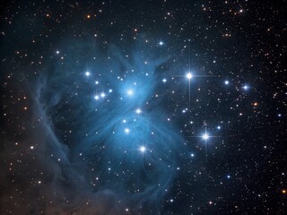 Bright stars and nebula in deep space abstract background. 3d render