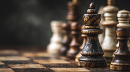 Fototapeta premium Chess pieces strategy