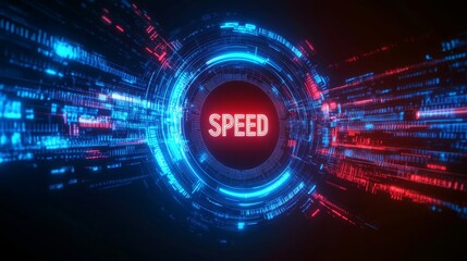 Futuristic Speedometer Showcasing Advanced Technology in a Digital Connectivity Landscape