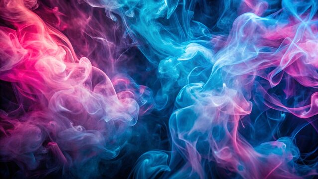 abstract neon pink and baby blue smoke vapor wallpaper background texture, organic flowing forms
