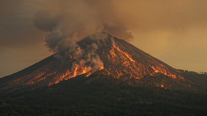 Flames Engulfing the Highland Forest