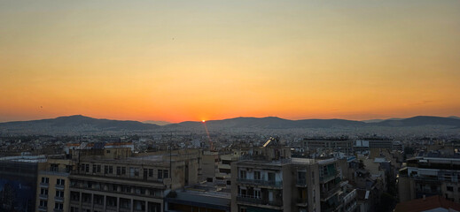 Sunset over Athens