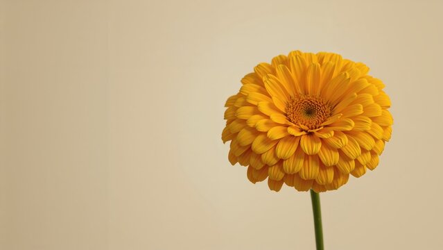 Close-up of golden yellow triploid marigold flowers adorned with water droplets