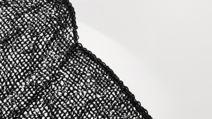 Black and white yarn knitting