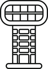 Airport control tower ensuring safe and efficient air traffic flow, featuring large windows for comprehensive visibility