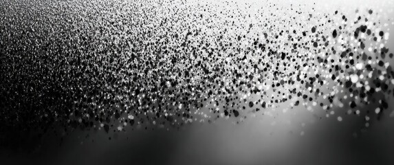 Obraz premium Abstract grayscale texture of scattered particles