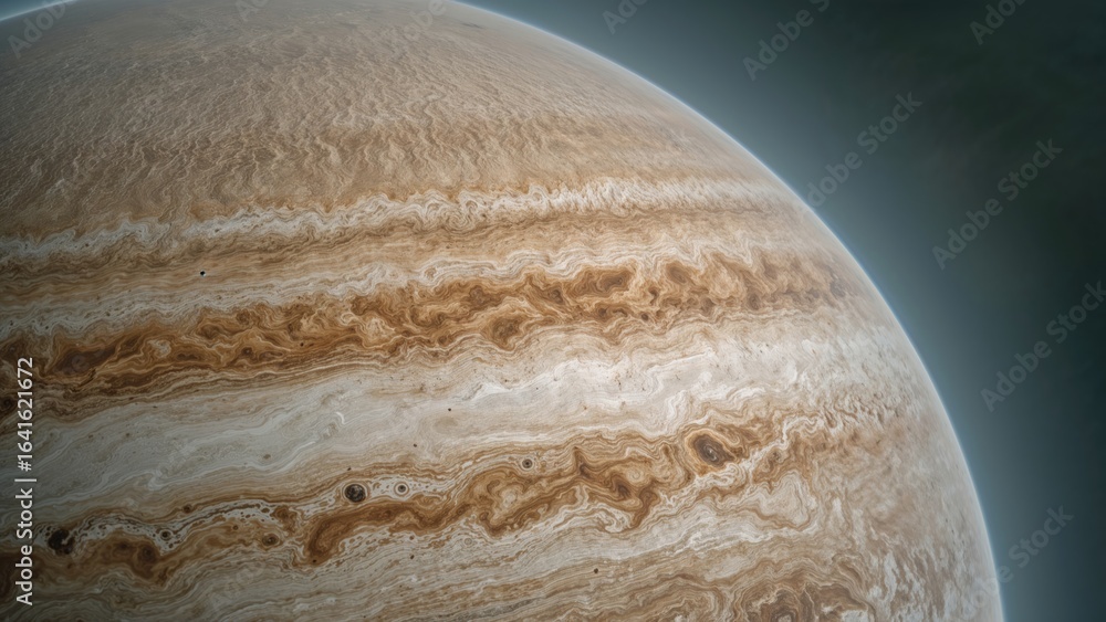 Poster macro view of a textured planetary surface