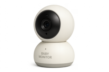 Modern Baby Monitor Camera on Transparent Background