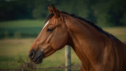 Fototapeta premium Close-up image of a horse's face