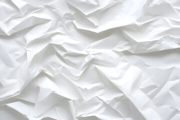 Fototapeta premium Abstract Background - White Crumpled Paper Texture