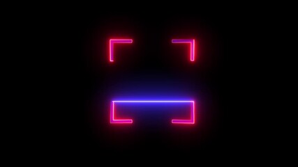 QR code scanner, with light beams or digital lines, symbolizing technology, scanning. A neon scanner icon displays a glowing, sleek representation of a barcode . - Powered by Adobe