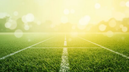 Obraz premium Starting line showcasing backgrounds of abstract patterns, texture, grass, light, sun, white highlights, health and sport elements