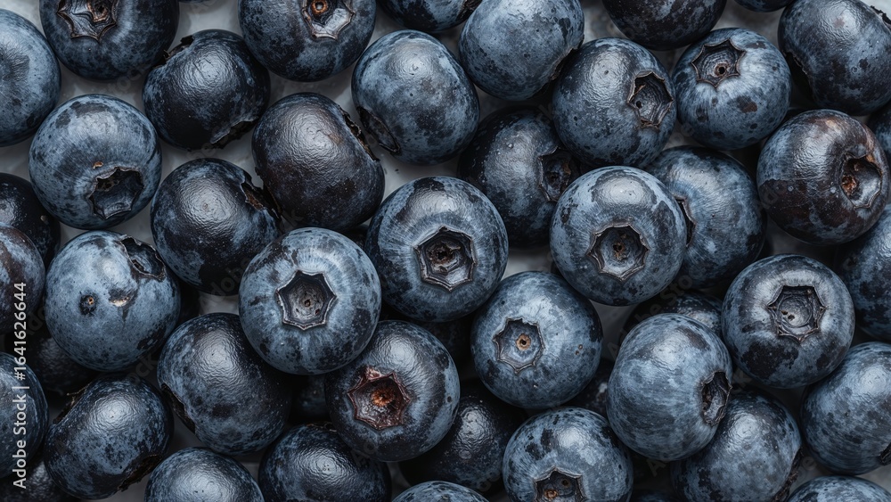Poster cluster of blueberries isolated on a white backdrop with clipping path.