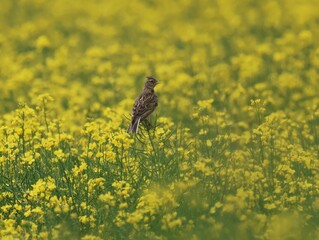 Dzierlatka na tle rzepaku © wnturze