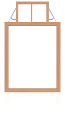 Double-hung window frame