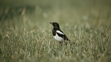 Obraz premium Feathered creature among grass (FILM)