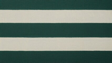Striped cotton textile in dark green and white hues with an industrial design, ideal as a backdrop