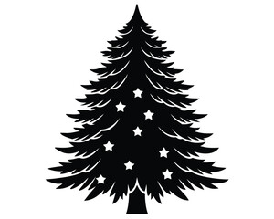 Obraz premium Christmas Tree Silhouette