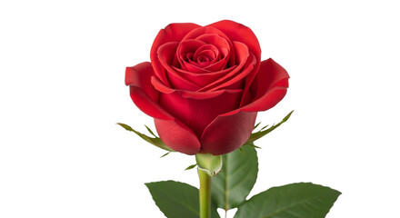 Rose isolated on white background, full depth of faith


