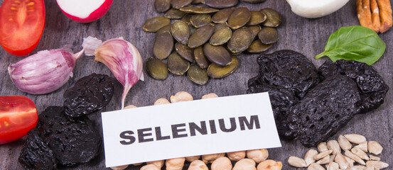 Healthy food containing natural selenium, fiber and other vitamins and minerals