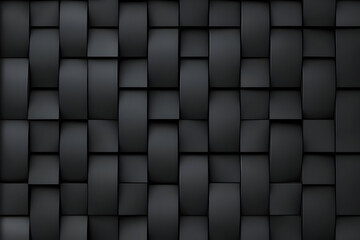 3D Abstract Background Black Tiles Texture Design Illustration