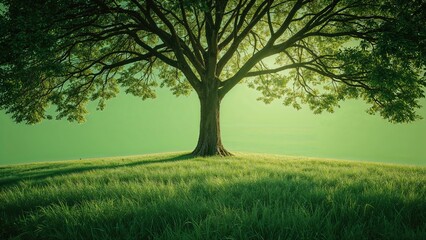 Fototapeta premium Green symbolizes the essence of nature.