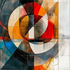 Fototapeta premium Shifting Geometry IV Abstract geometric shapes that continuously evolve and transform modern and dynamic