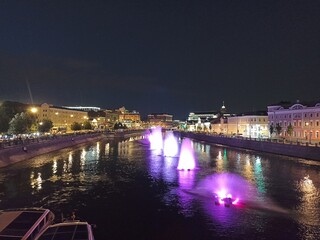 night view of the old town of gdansk poland