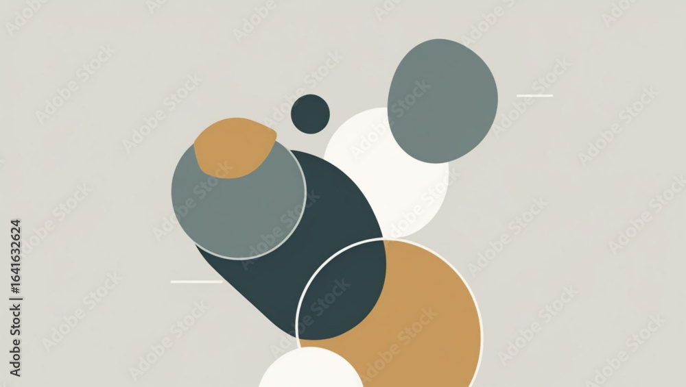 Wall mural a collection of circles in various sizes and colors
